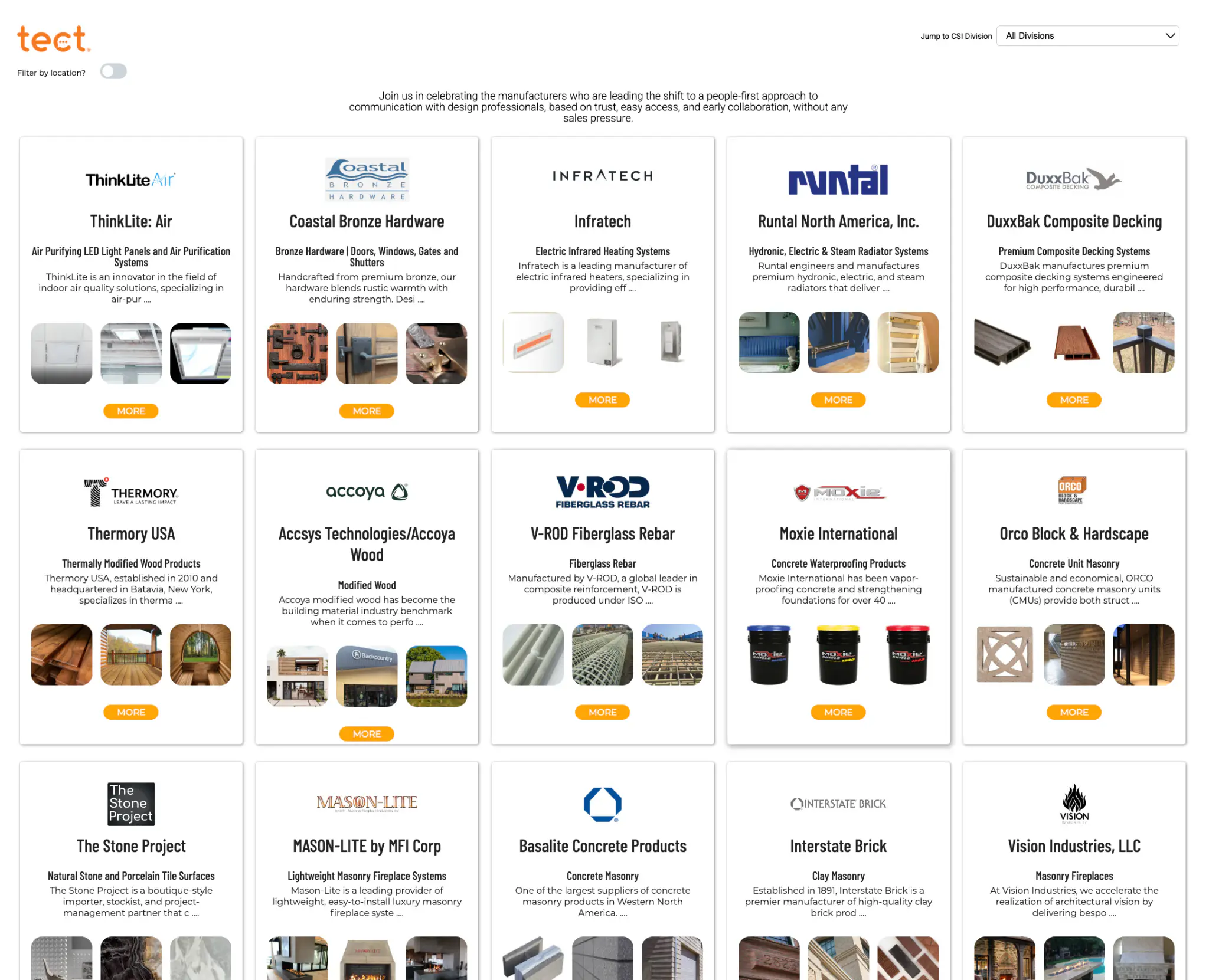 tect company directory